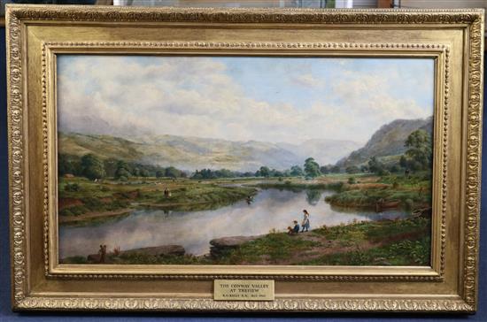 Robert George Kelly (1822-1910) The Conway Valley at Trefriw 21 x 37.5in.